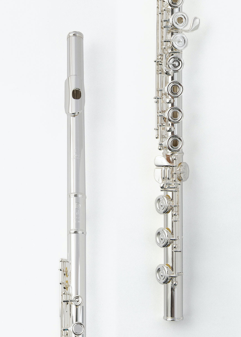 Resona flutes headjoint and Resona flute body and foot side by side